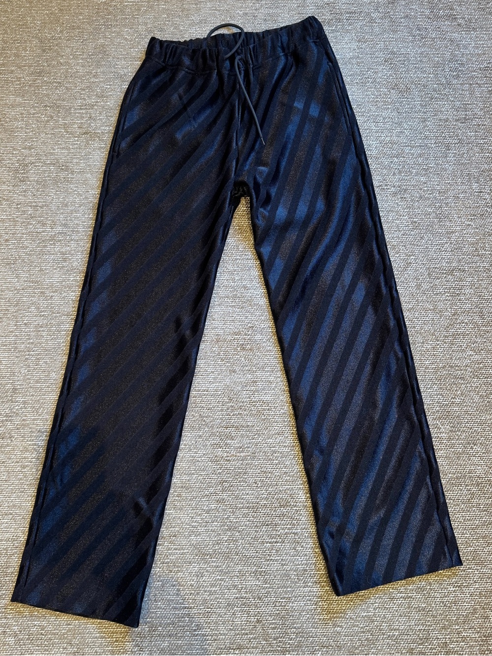 STINE GOYA Black Diagonal Stripe Pants